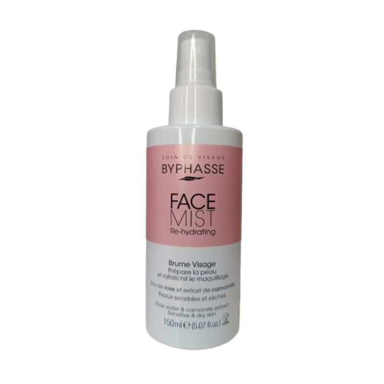 اسپری آبرسان بایفاس مدل FACE MIST حجم 150میل مناسب پوست خشک و حساس با رطوبت رسانی فوری